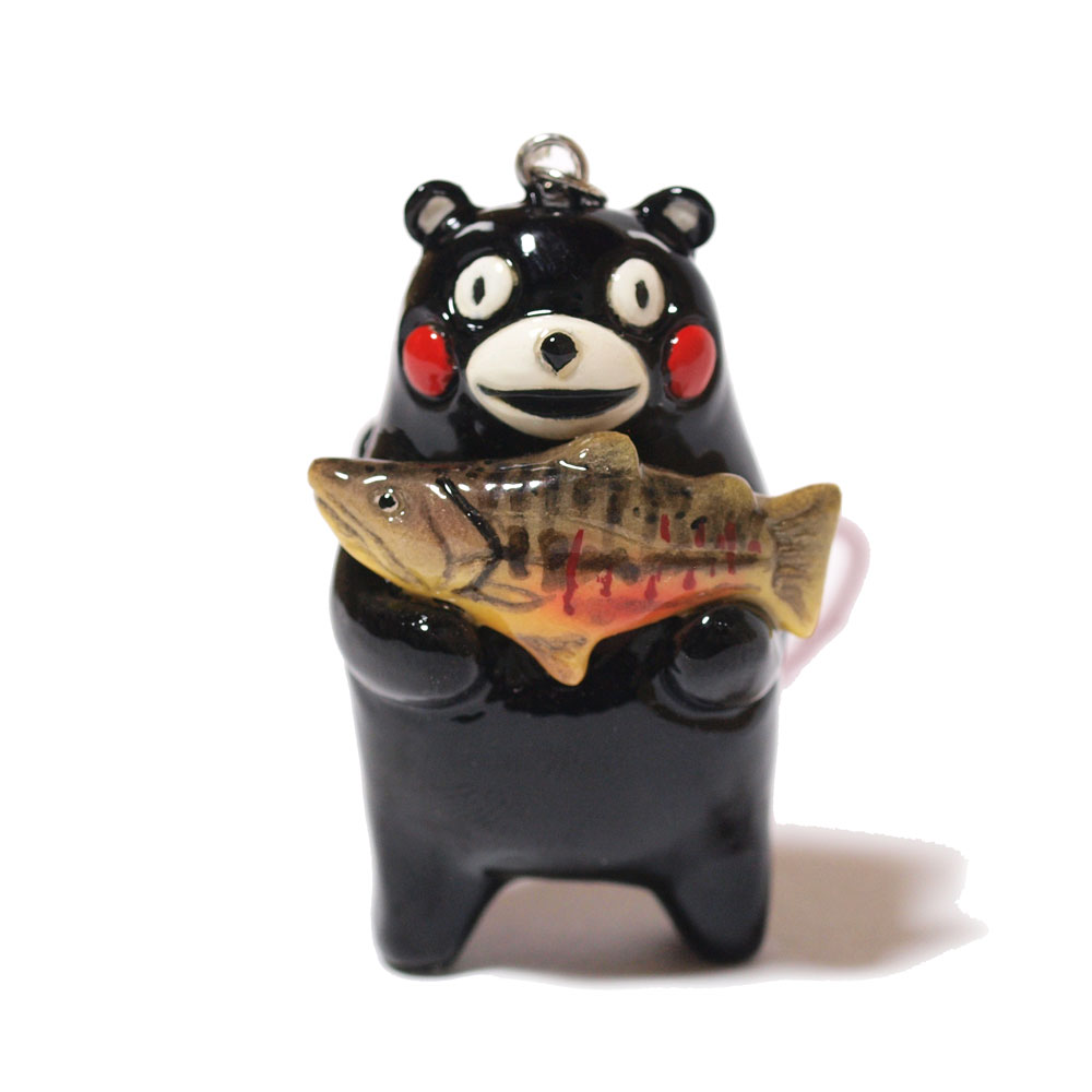 時鮭 Kumamon 魚にまつわるハンドメイド雑貨｜ホールストラップ・くまモン｜小